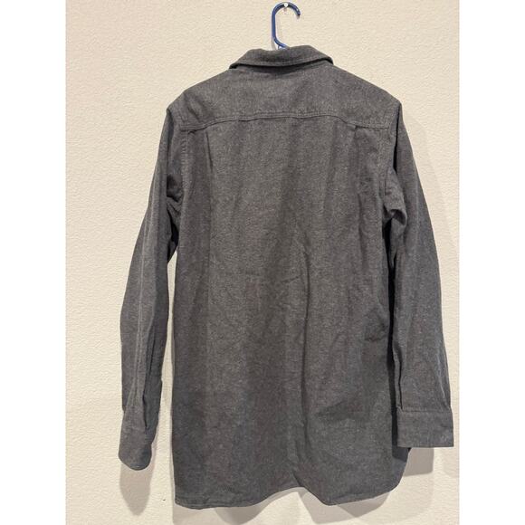 L.L. Bean Men's Size Large Slightly Fitted Long Sleeve Flannel Shirt Gray - Picture 2 of 5